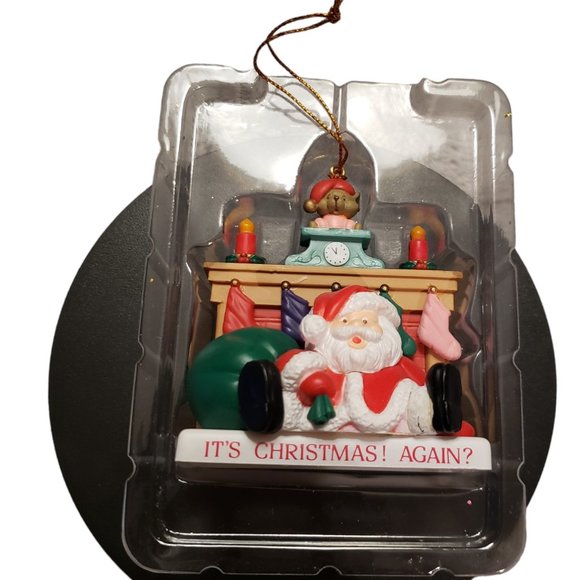 It's Christmas! Again? Santa The Chimney Scene Ornament Christmas Traditions Col - Picture 7 of 11